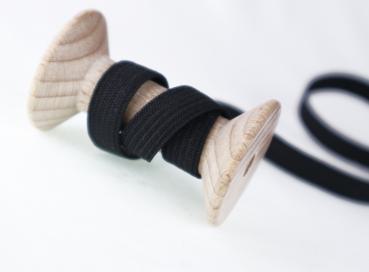 1m Gummiband 10mm schwarz,  auch für Mundschutz